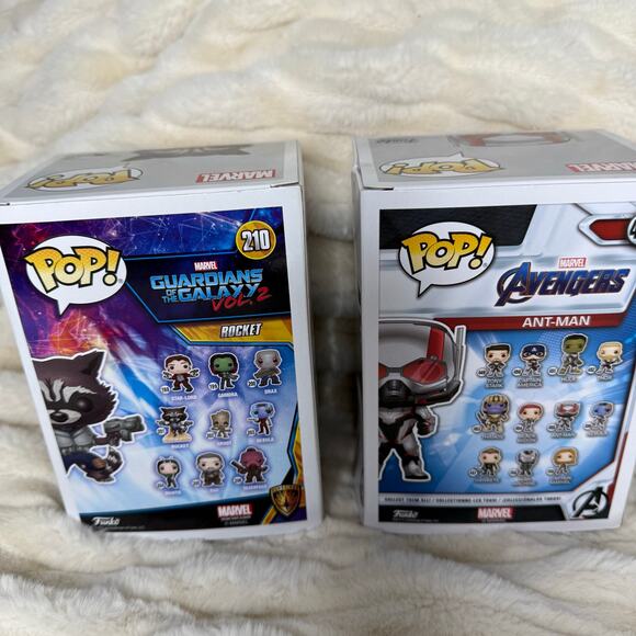 Funko Pop Marvel Figures Rocket and Ant Man in Box - Picture 8 of 10